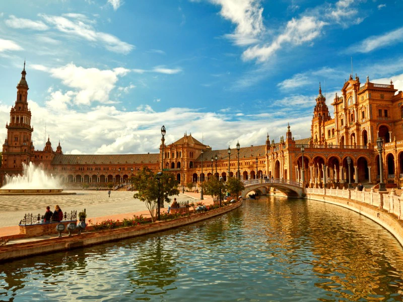 Plaza de Espana in Sevilla in Spanien