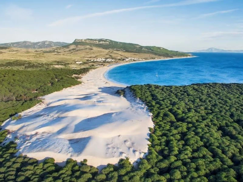 Blick auf die Küste von Tarifa, Spanien