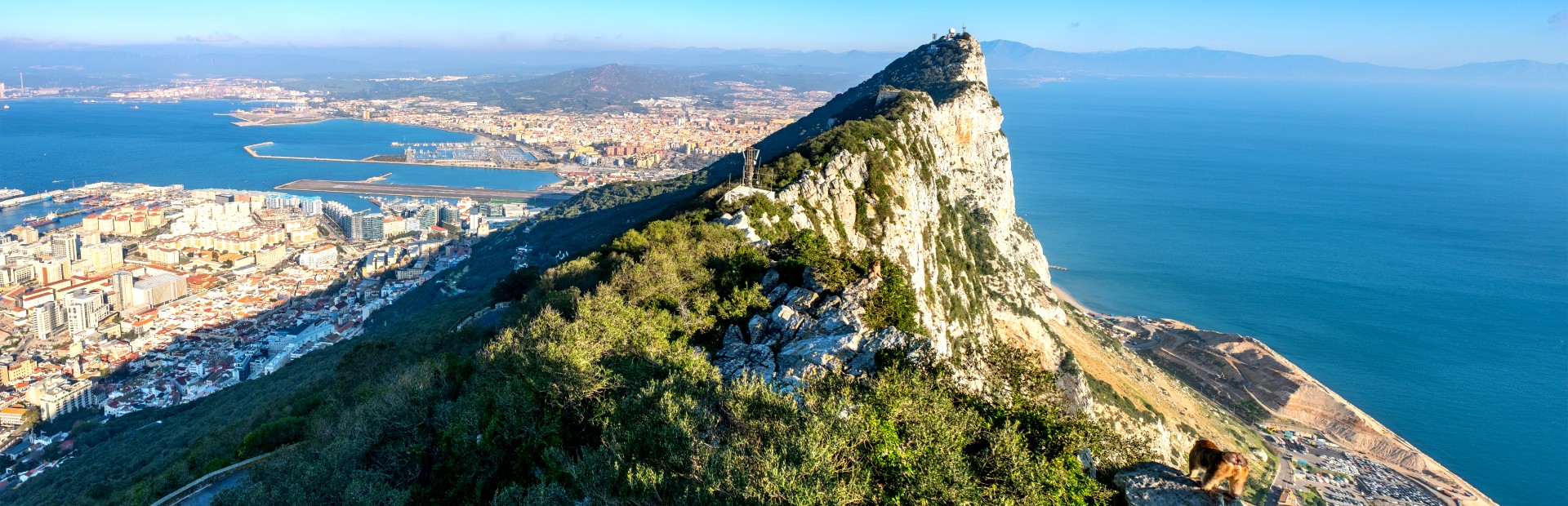 Blick auf Berg in Gibraltar