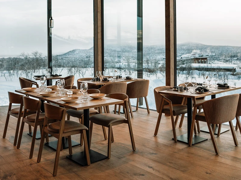 Hotelrestaurant in Kilpisjärvi, Lappland
