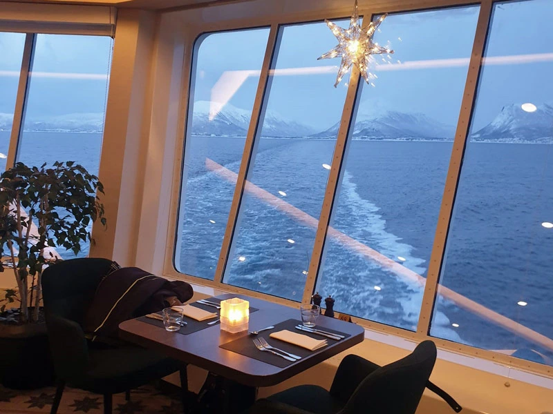 Aussicht vom Schiffsrestaurant