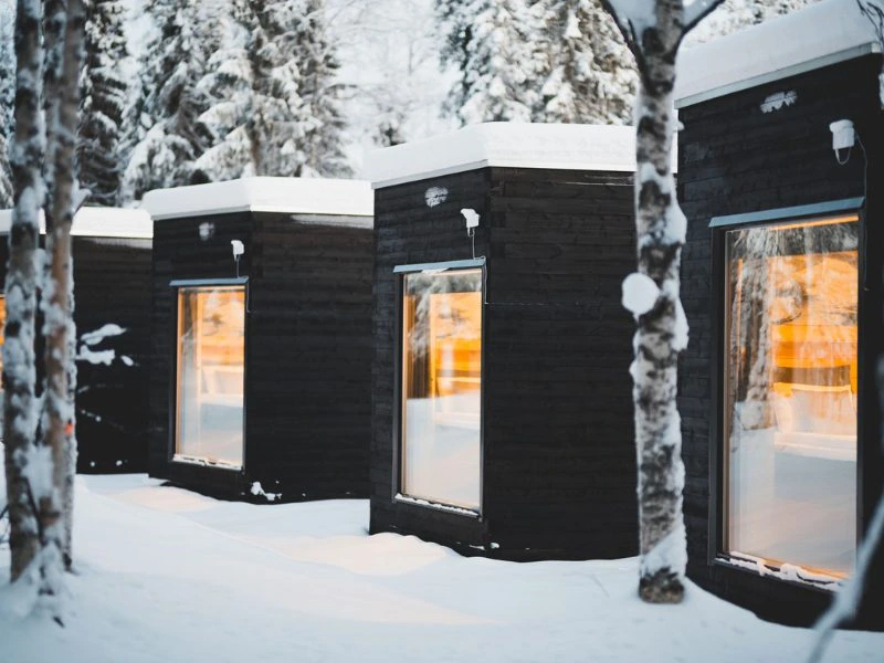 Panoramahütten in Lappland