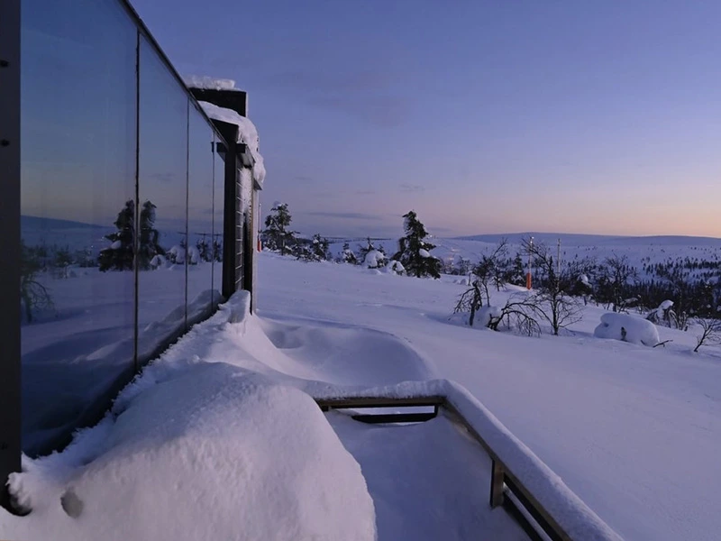 Unterkunft mit Panoramafenstern in Saariselkä, Lappland