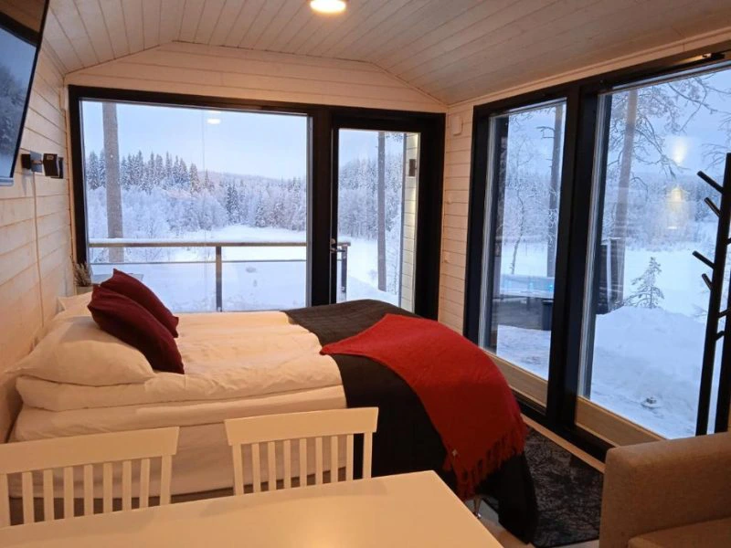 Schlafzimmer Panoramahütte in Paljakka, Finnland
