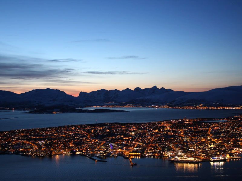 Blick auf Tromso in Norwegisch Lappland