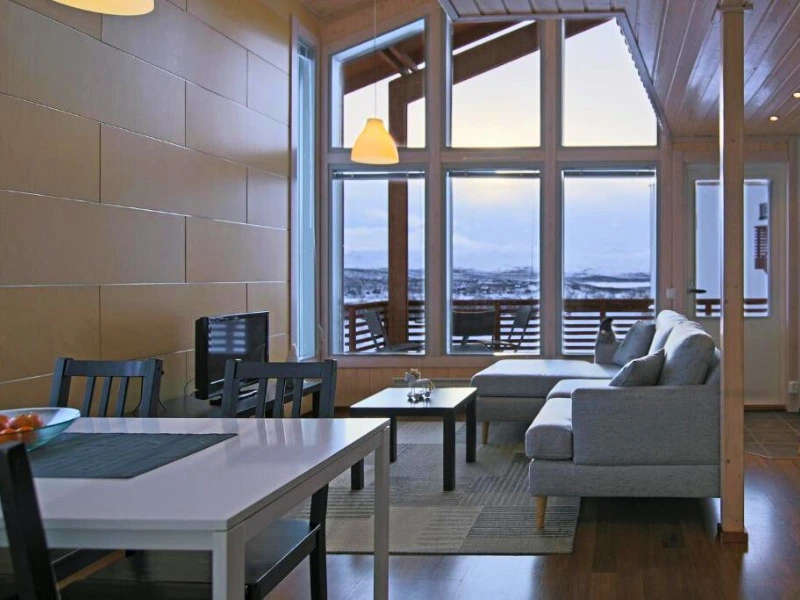 Sitzecke des Apartments in Kilpisjärvi, Finnland