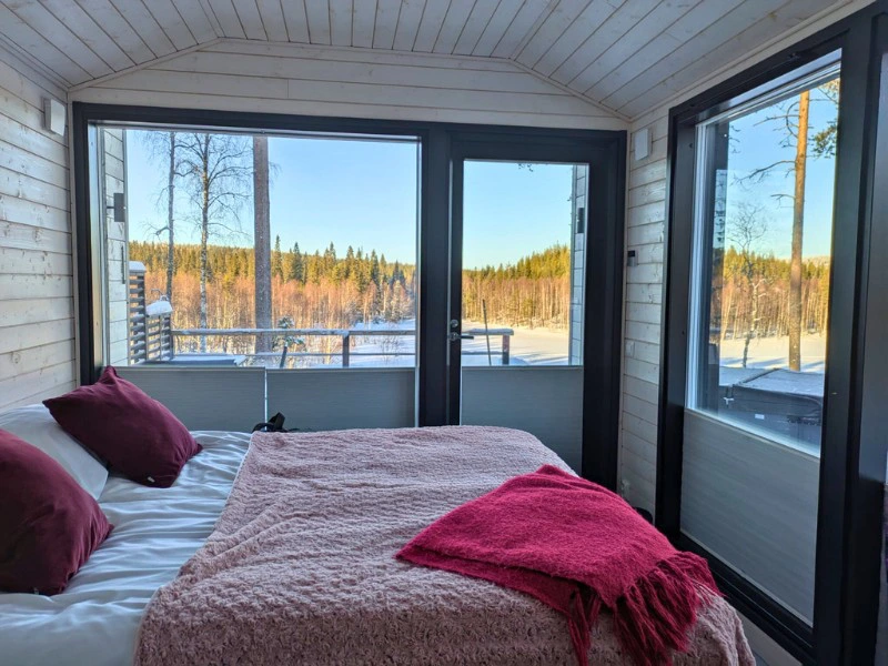Panoramahütte in Paljakka in Finnland, südlich von Lappland