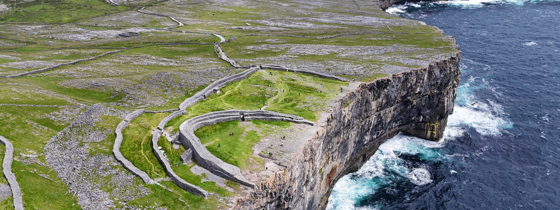 Blick auf die Aran-Islands in Irland
