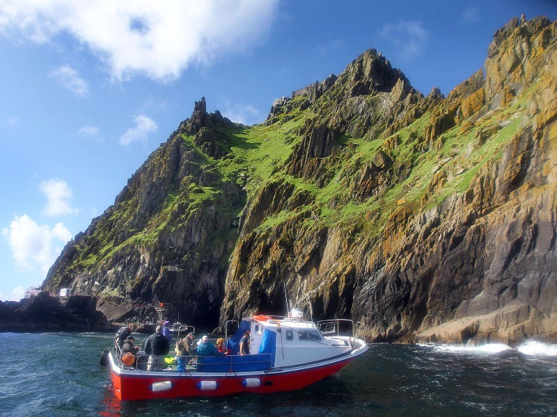 Boot vor Insel Skelling Michael