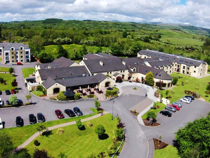 Luftaufnahme der Hotelanlage