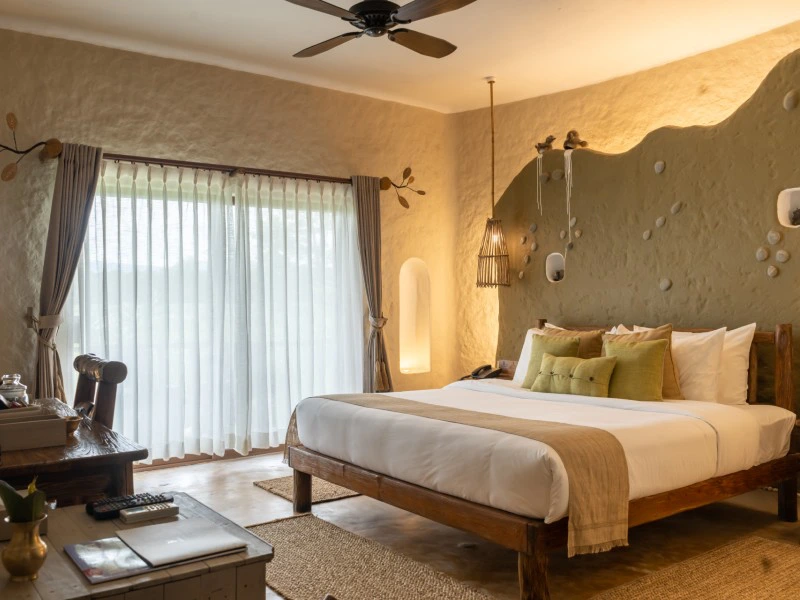 Zimmer der komfortablen Lodge im Chitwan Nationalpark, Nepal