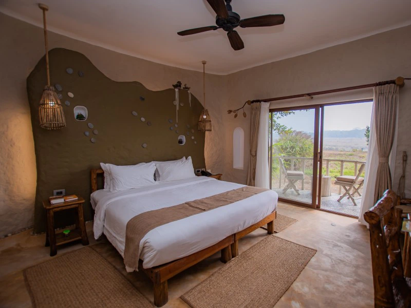 Zimmer der komfortablen Lodge im Chitwan Nationalpark, Nepal