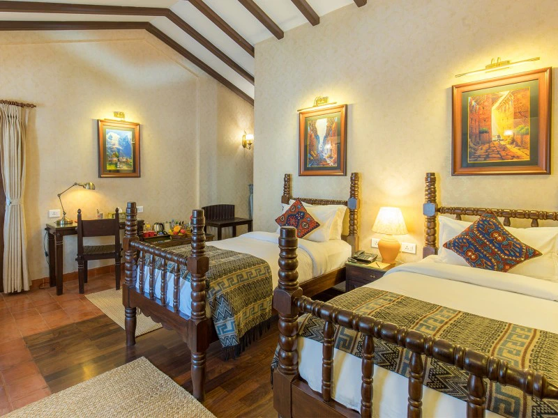 Zimmer im komfortablen Hotel in Kathmandu, Nepal