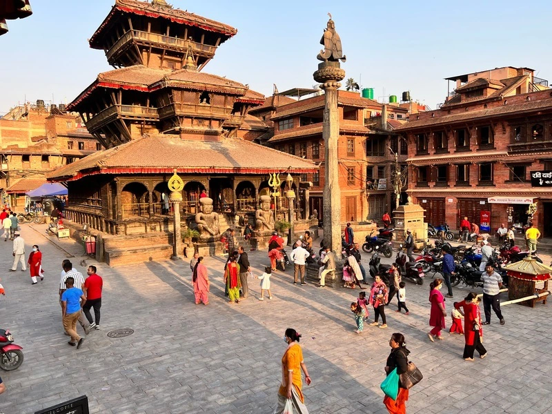 Tempel an einem Platz in Bhaktapur, Nepal