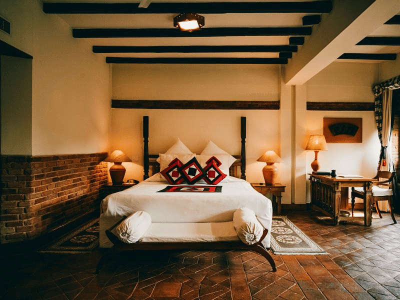 Zimmer im stilvollen Hotel in Kathmandu, Nepal