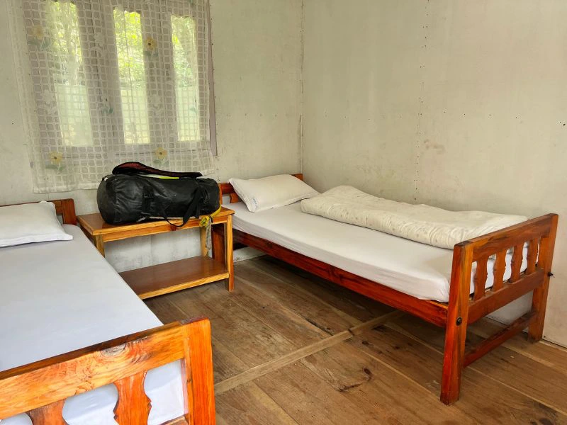 Einfaches Zimmer in einer Community Lodge in Nepal