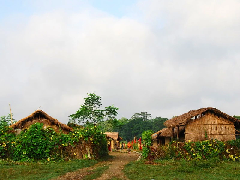 Tharu Dorf in Nepal