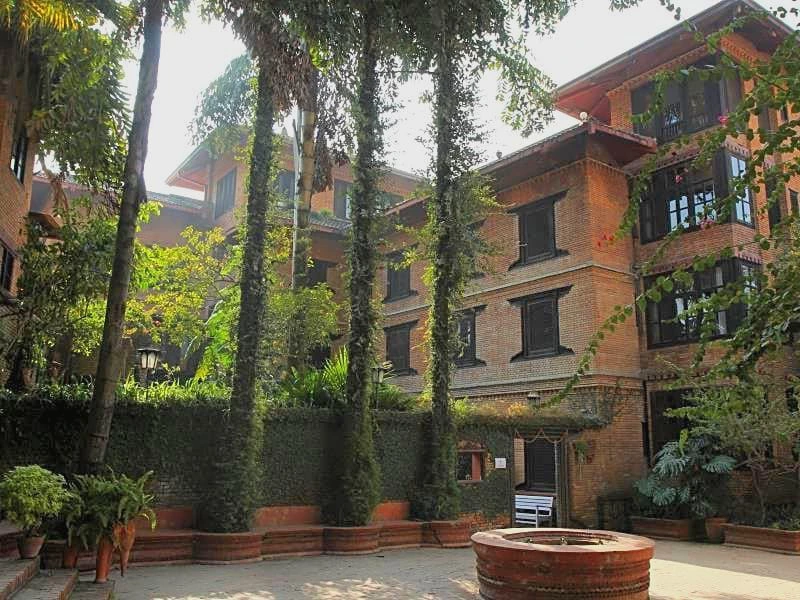 Hotelfront in Kathmandu in Nepal