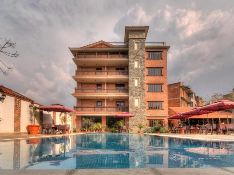 Hotelpool in Bhaktapur in Nepal