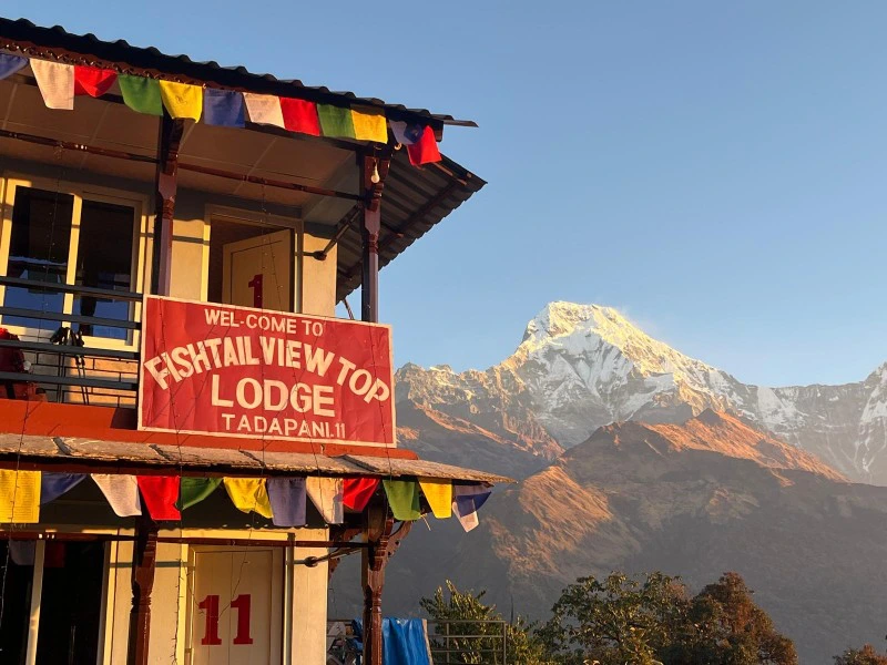 Einfaches Hotel in der Annapurna Region