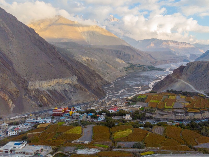 Blick auf Kagbeni in Nepal