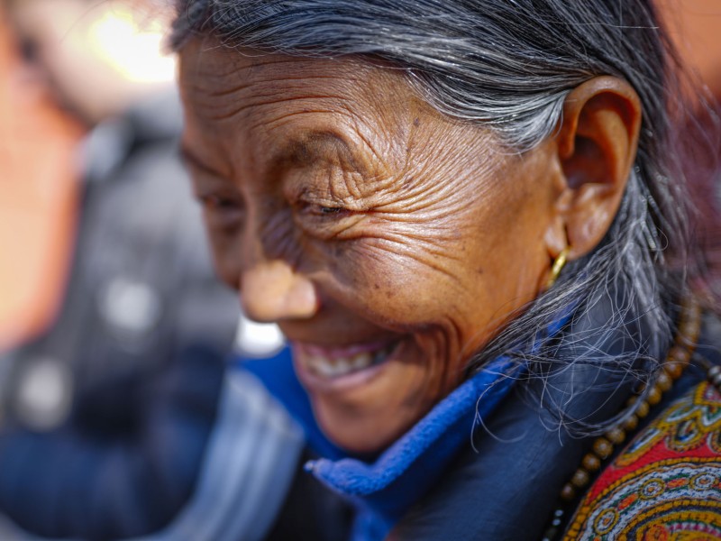 Einheimische Frau in Nepal