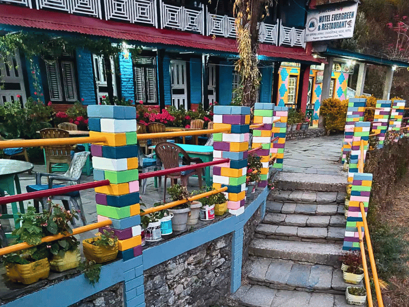 Lodge in Jinhu beim Annapurna Sanctuary Trek in Nepal