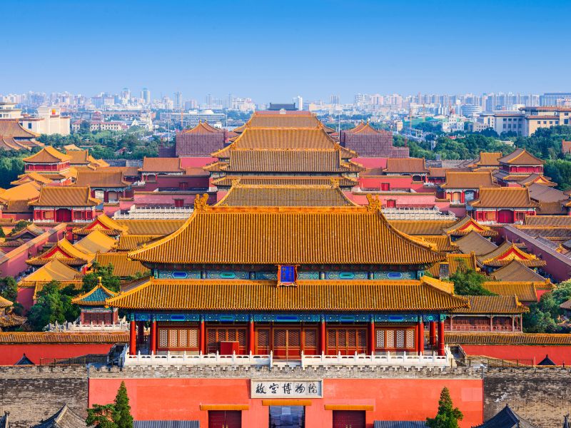 Eingang zu verbotenen Stadt in Peking in China