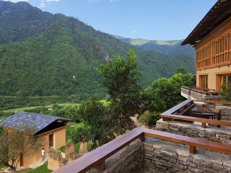 Stilvolles Hotel in Punakha, Bhutan