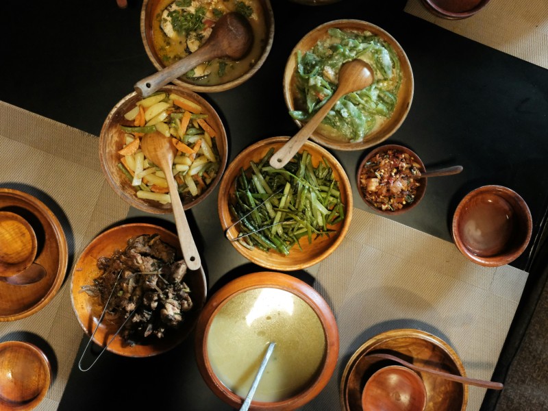 Traditionelles Essen in Bhutan