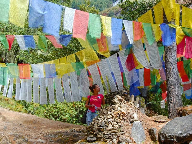 Gebetsflaggen in Bhutan