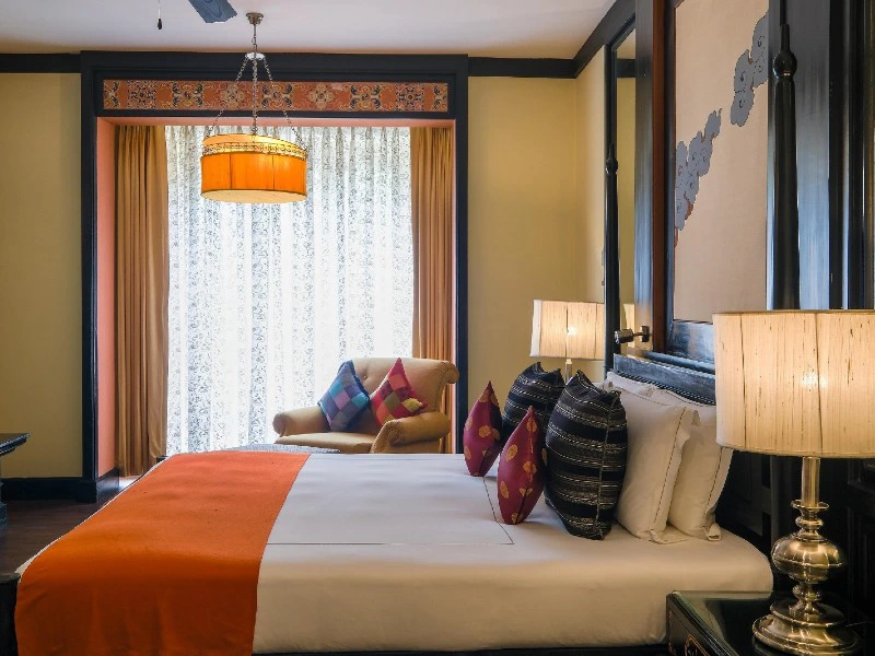 Zimmer im stilvollen Hotel in Thimphu, Bhutan