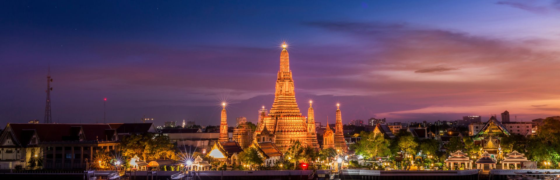 Wat Arun in Bangkok bei Nacht