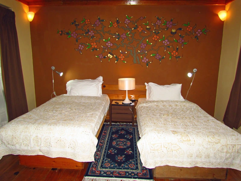 Hotelzimmer Paro Unterkunft Bhutan Reisen