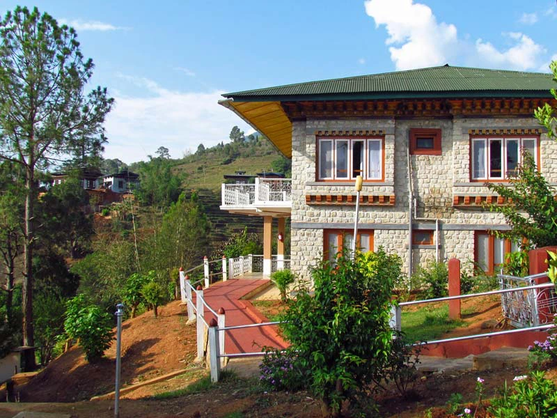 Außenansicht Hotel in Punakha