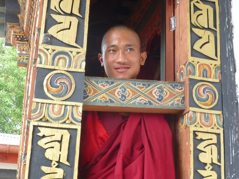 Mönch in Bhutan