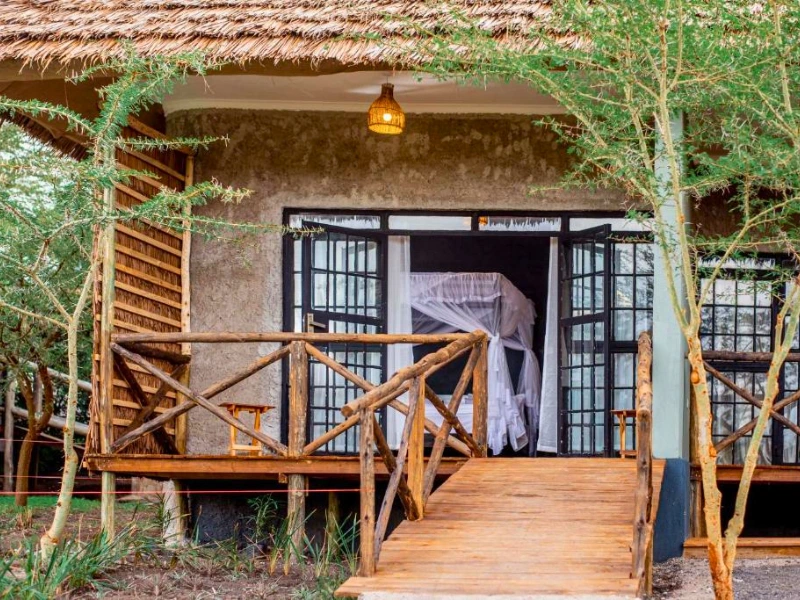 Bungalow des Hotels in Arusha, Tansania