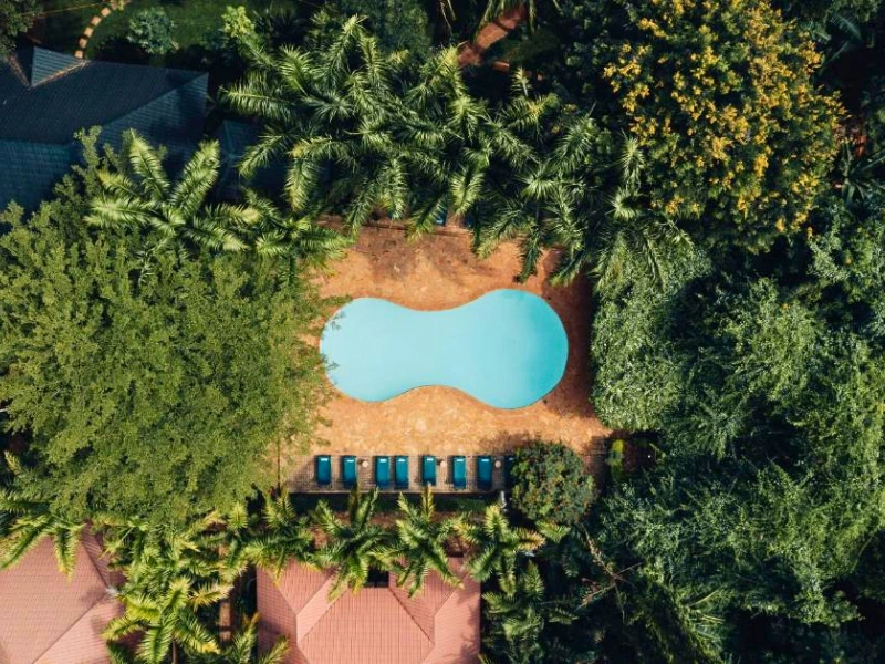 Pool der Lodge in Moshi, Tansania