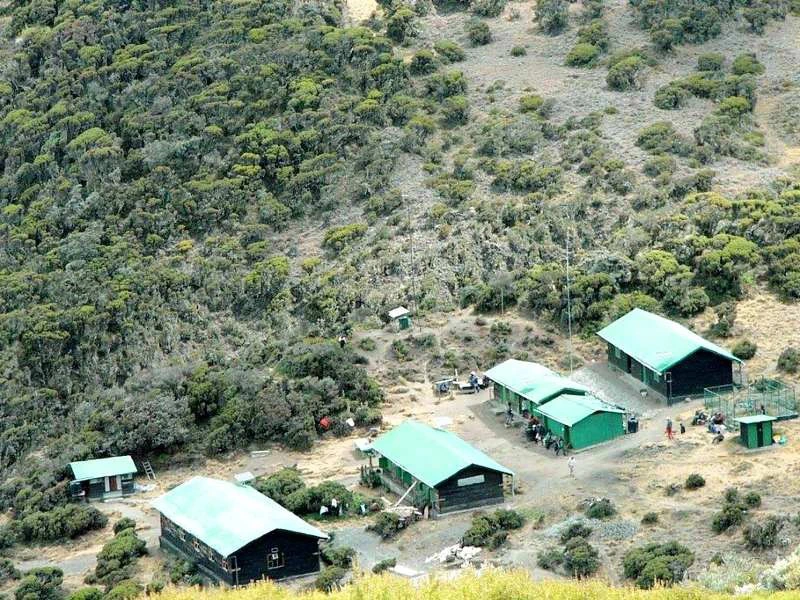 Lodge eines Camps von oben