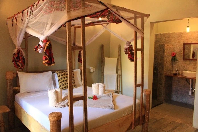Zimmer einer Lodge in Moshi