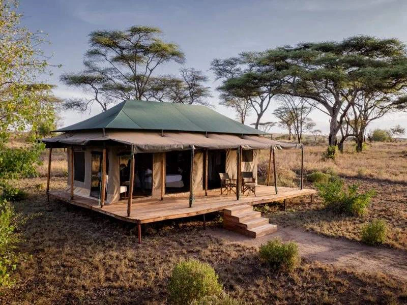 Unterkunft mitten in der Serengeti