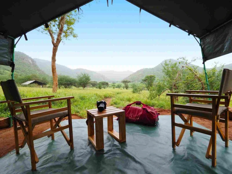 Camp im Mkomazi National Park Tansania