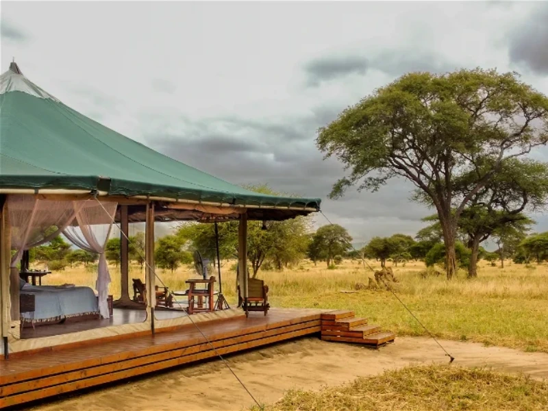 Tansania Tarangire Terrasse mit Blick