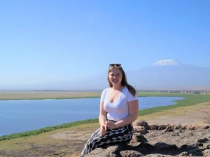 Reisende im Amboseli Nationalpark, Kenia