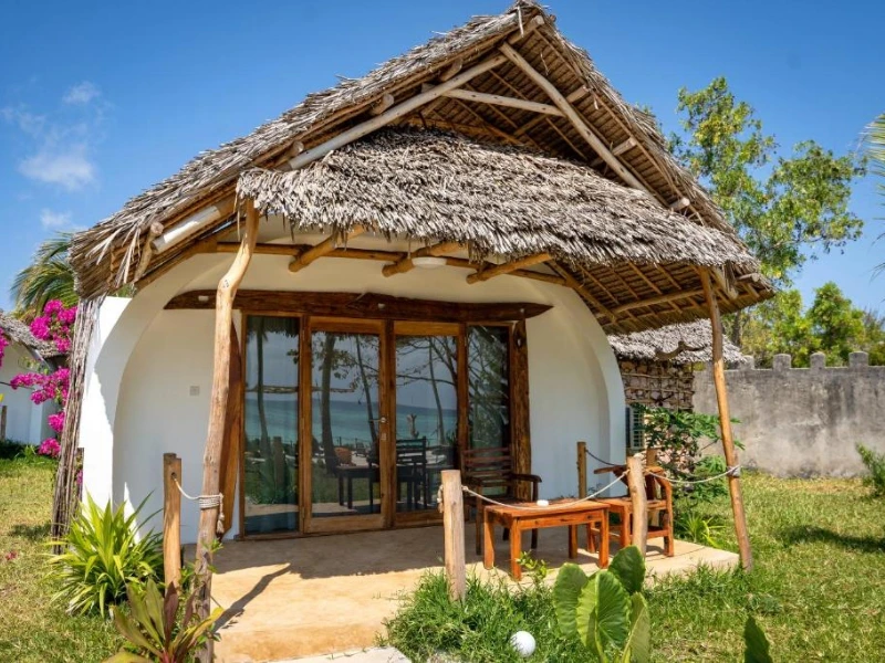 Bungalow des Hotels im Süden Sansibars, Tansania