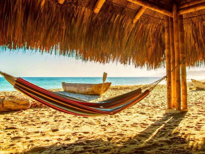 Strand beim Hotel beim Tayrona Park in Kolumbien