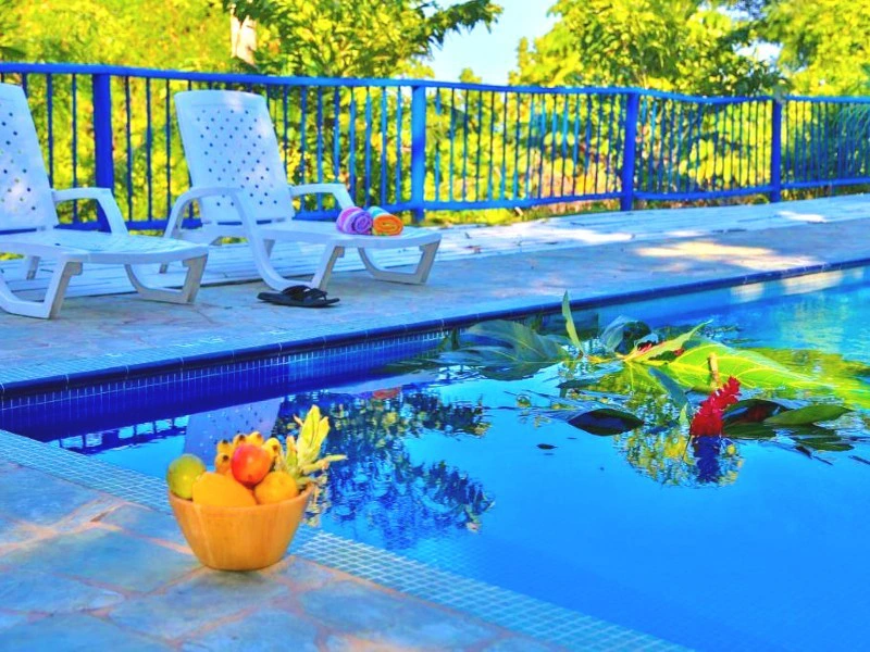 Pool im Hotel beim Tayrona Park in Kolumbien