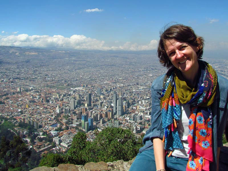 Blick vom Montserrate über Bogota in Kolumbien