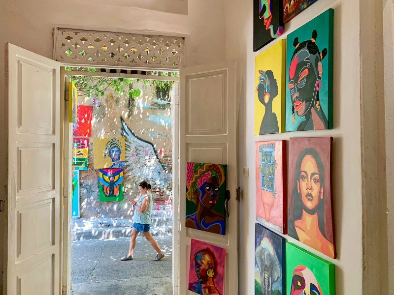 Bunter Laden in Cartagena in Kolumbien