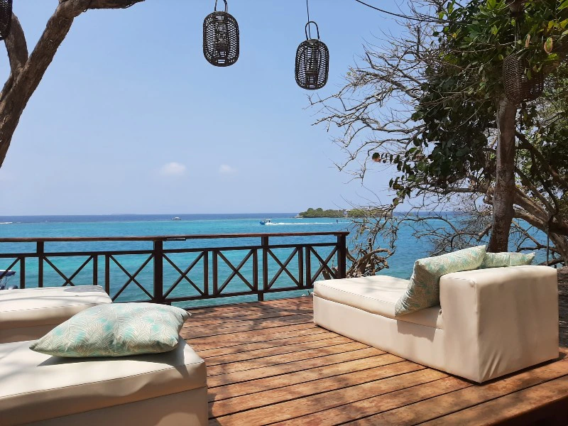 Entspannen im Hotel auf Isla Grande in Kolumbien